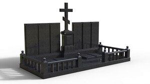 Семейная усыпальница, расположенная на трёх стандартных участках. Комплекс состоит из шести памятников с надгробными плитами и креста на резной тумбе окружённых балюстрадой.